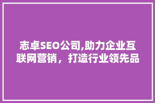 志卓SEO公司,助力企业互联网营销，打造行业领先品牌 必应SEO