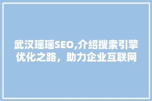 武汉瑶瑶SEO,介绍搜索引擎优化之路，助力企业互联网营销 必应SEO