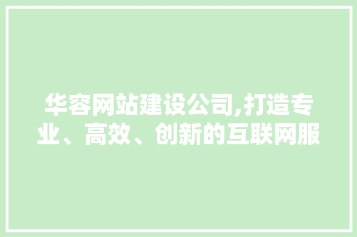 华容网站建设公司,打造专业、高效、创新的互联网服务平台 必应SEO