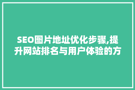 SEO图片地址优化步骤,提升网站排名与用户体验的方法 网站建设公司