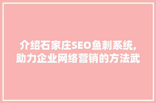 介绍石家庄SEO鱼刺系统,助力企业网络营销的方法武器 网站建设公司
