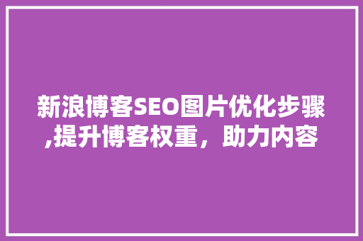 新浪博客SEO图片优化步骤,提升博客权重，助力内容传播
