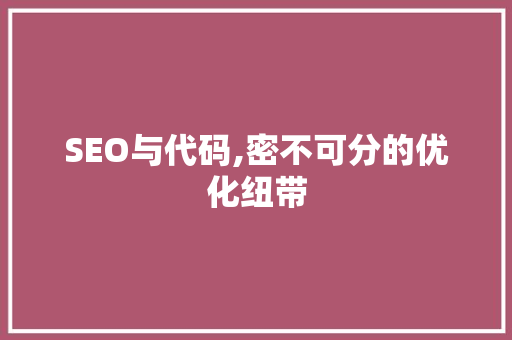 SEO与代码,密不可分的优化纽带 搜狗SEO