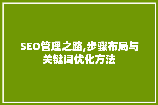 SEO管理之路,步骤布局与关键词优化方法 必应SEO