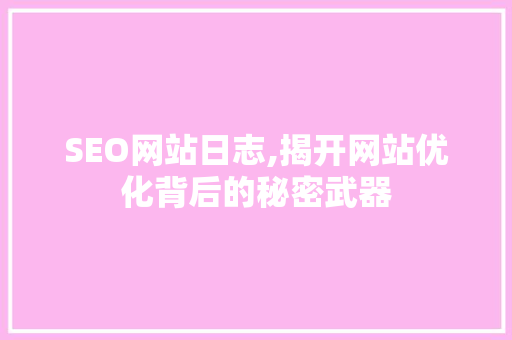 SEO网站日志,揭开网站优化背后的秘密武器 必应SEO