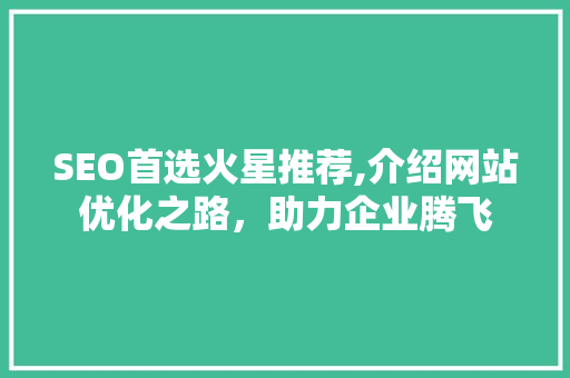 SEO首选火星推荐,介绍网站优化之路，助力企业腾飞