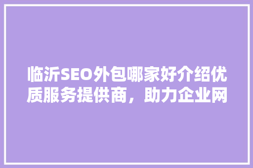 临沂SEO外包哪家好介绍优质服务提供商，助力企业网络营销腾飞 搜狗SEO