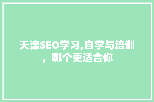 天津SEO学习,自学与培训，哪个更适合你 SEO关键词