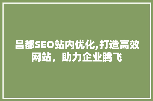 昌都SEO站内优化,打造高效网站，助力企业腾飞 神马SEO