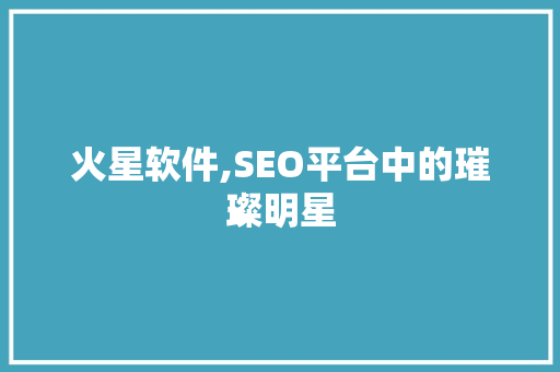 火星软件,SEO平台中的璀璨明星 必应SEO