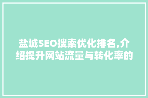 盐城SEO搜索优化排名,介绍提升网站流量与转化率的方法 百度SEO