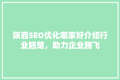 陕西SEO优化哪家好介绍行业翘楚，助力企业腾飞 必应SEO