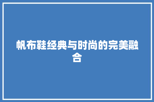 帆布鞋经典与时尚的完美融合 搜狗SEO