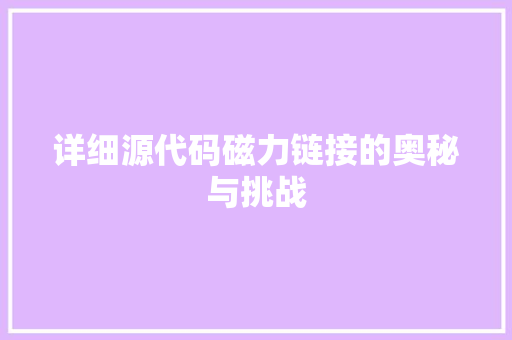 详细源代码磁力链接的奥秘与挑战 SEO关键词
