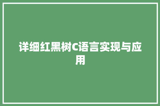 详细红黑树C语言实现与应用 必应SEO