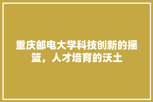 重庆邮电大学科技创新的摇篮，人才培育的沃土 百度SEO