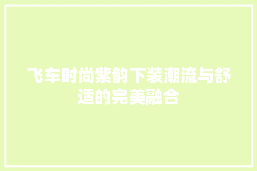 飞车时尚紫韵下装潮流与舒适的完美融合 搜狗SEO