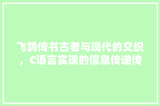 飞鸽传书古老与现代的交织，C语言实现的信息传递传奇 SEO关键词
