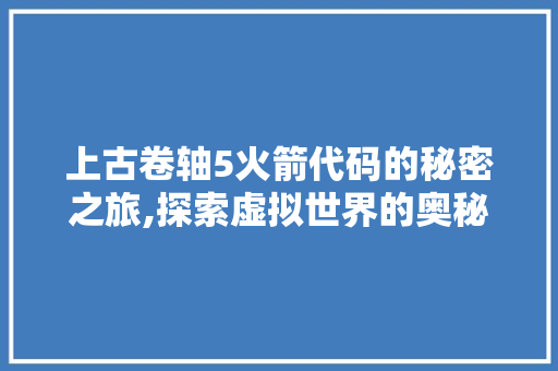 上古卷轴5火箭代码的秘密之旅,探索虚拟世界的奥秘