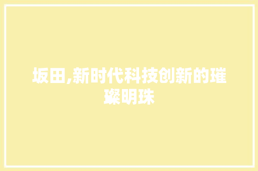 坂田,新时代科技创新的璀璨明珠 搜狗SEO
