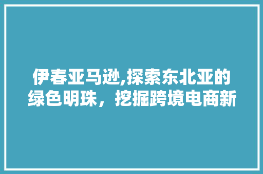 伊春亚马逊,探索东北亚的绿色明珠，挖掘跨境电商新机遇