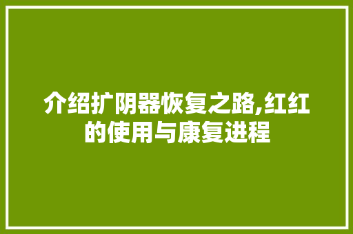 介绍扩阴器恢复之路,红红的使用与康复进程 必应SEO