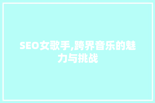 SEO女歌手,跨界音乐的魅力与挑战 必应SEO