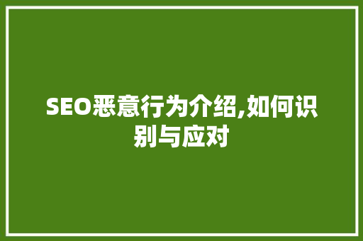 SEO恶意行为介绍,如何识别与应对 必应SEO