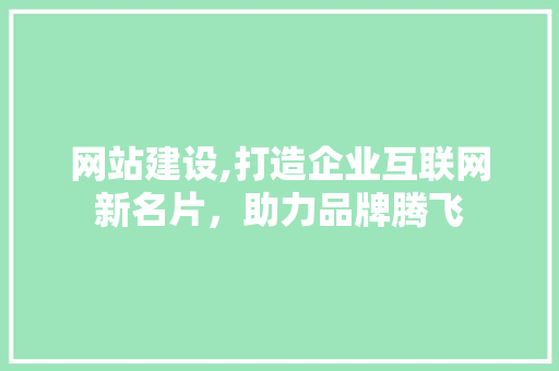 网站建设,打造企业互联网新名片，助力品牌腾飞 SEO关键词