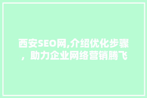 西安SEO网,介绍优化步骤，助力企业网络营销腾飞 百度SEO