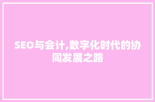 SEO与会计,数字化时代的协同发展之路