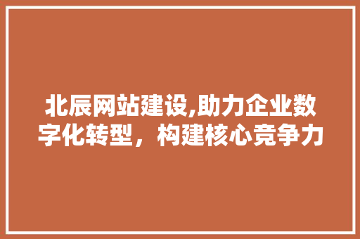 北辰网站建设,助力企业数字化转型，构建核心竞争力 搜狗SEO