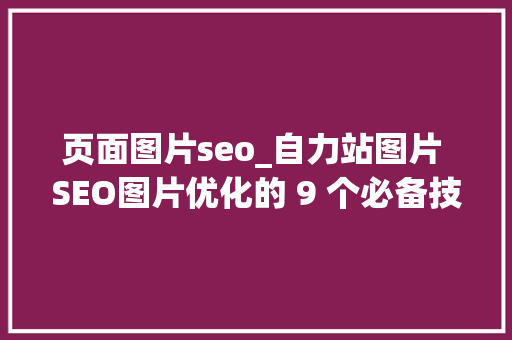 页面图片seo_自力站图片 SEO图片优化的 9 个必备技巧 页面图片seo_自力站图片 SEO图片优化的 9 个必备技巧 搜狗SEO