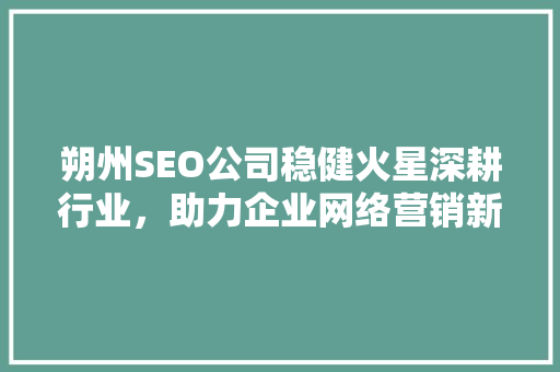 朔州SEO公司稳健火星深耕行业，助力企业网络营销新篇章 必应SEO