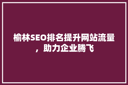 榆林SEO排名提升网站流量，助力企业腾飞 必应SEO