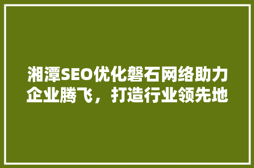 湘潭SEO优化磐石网络助力企业腾飞，打造行业领先地位 网站建设公司