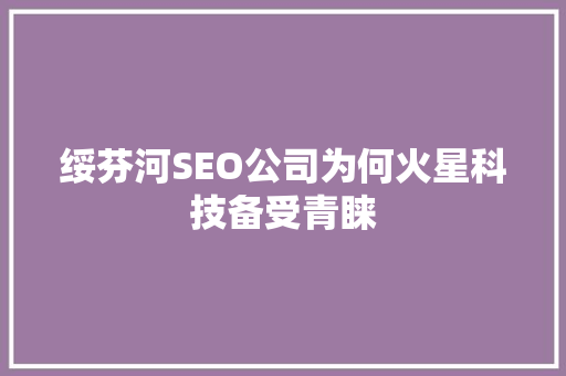 绥芬河SEO公司为何火星科技备受青睐