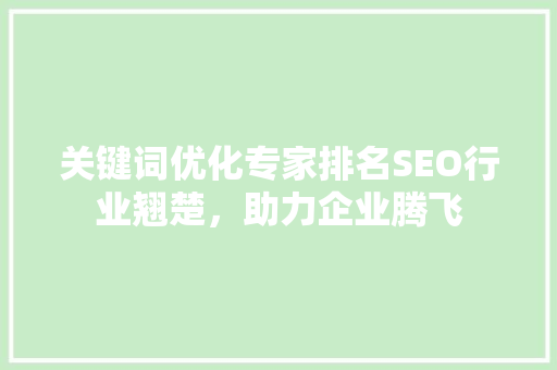 关键词优化专家排名SEO行业翘楚，助力企业腾飞 必应SEO