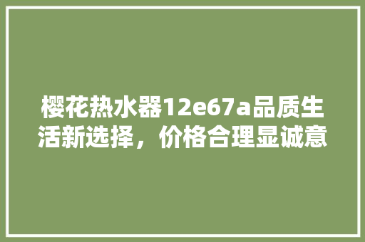樱花热水器12e67a品质生活新选择，价格合理显诚意