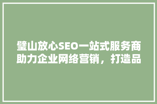 璧山放心SEO一站式服务商助力企业网络营销，打造品牌新高度