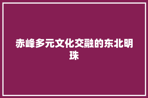 赤峰多元文化交融的东北明珠 神马SEO