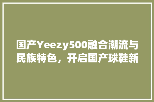 国产Yeezy500融合潮流与民族特色，开启国产球鞋新纪元 神马SEO