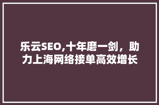 乐云SEO,十年磨一剑，助力上海网络接单高效增长 搜狗SEO