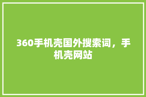 360手机壳国外搜索词，手机壳网站