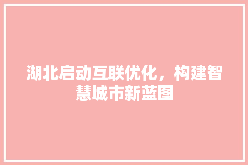 湖北启动互联优化，构建智慧城市新蓝图 搜狗SEO