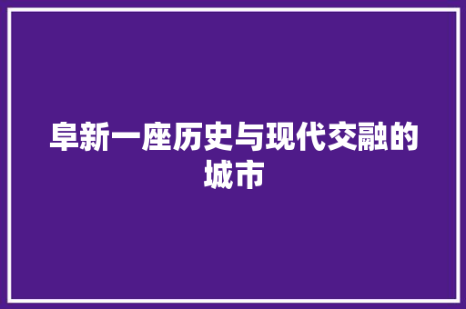 阜新一座历史与现代交融的城市 必应SEO