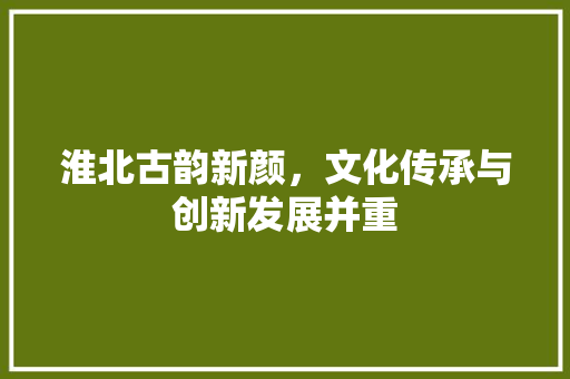 淮北古韵新颜，文化传承与创新发展并重 搜狗SEO
