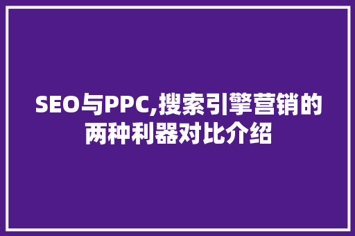 SEO与PPC,搜索引擎营销的两种利器对比介绍 必应SEO