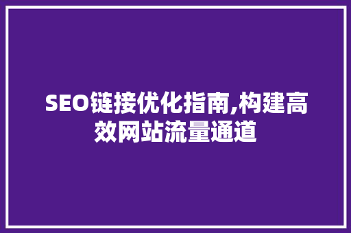 SEO链接优化指南,构建高效网站流量通道 神马SEO