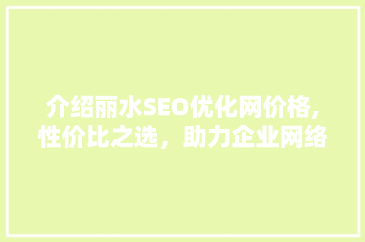 介绍丽水SEO优化网价格,性价比之选，助力企业网络营销腾飞